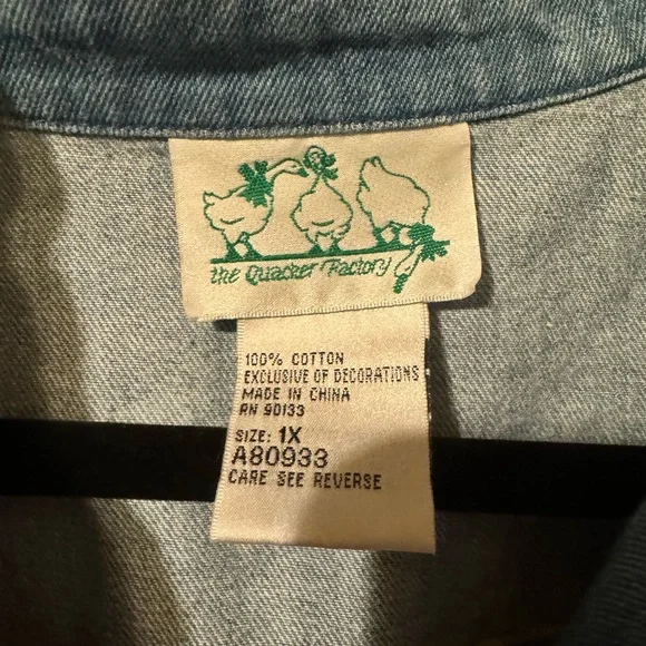 Quacker Factory Angel Patriotic Jean jacket - Picture 2 of 5